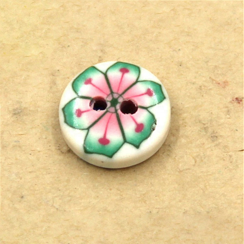 Fancy Painted Wooden Buttons For Shirts