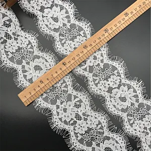 Fashion hot sale 10*300cm 100%  nylon french eyelash lace trim
