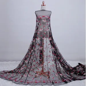 2019 Lemo New African French Mesh Lace Fabric Tulle Lace Fabric For Wedding Bridal Dress