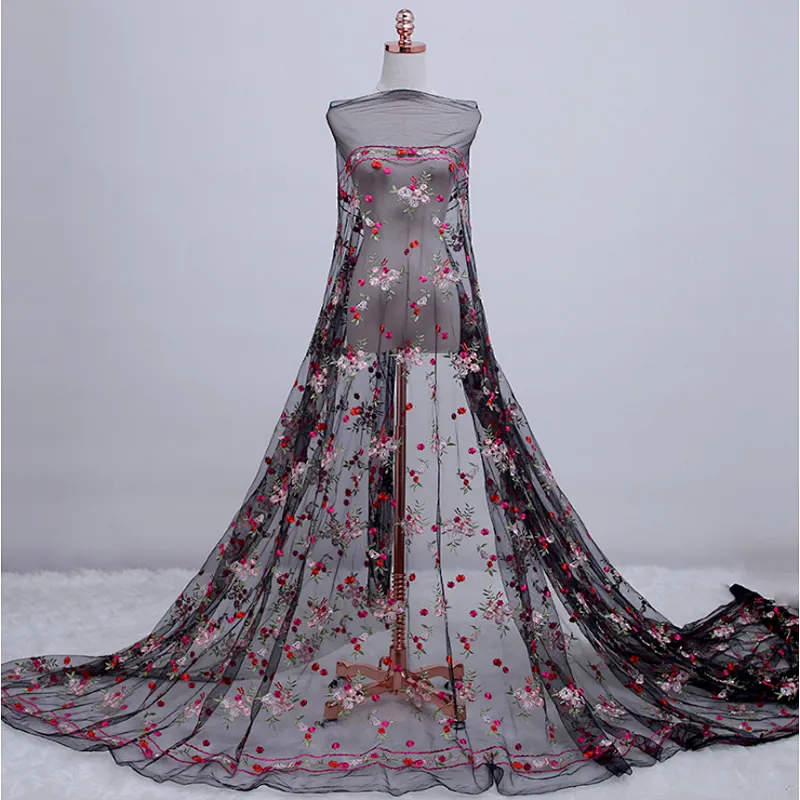 2019 Lemo New African French Mesh Lace Fabric Tulle Lace Fabric For Wedding Bridal Dress