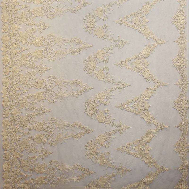 3D flower embroidery mesh african lace fabric nigerian lace fabric 2019 for bride wedding dress