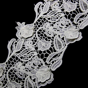 10cm  100% Polyester Chemical Embroidery Lace Trim