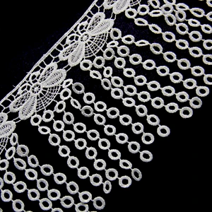 10.8cm  100% Polyester Chemical Embroidery Lace Trim