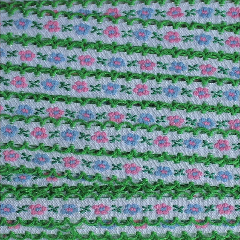 Factory direct 1.2cm french costume lace trim jacquard ribbon  embroidery curtain home textile