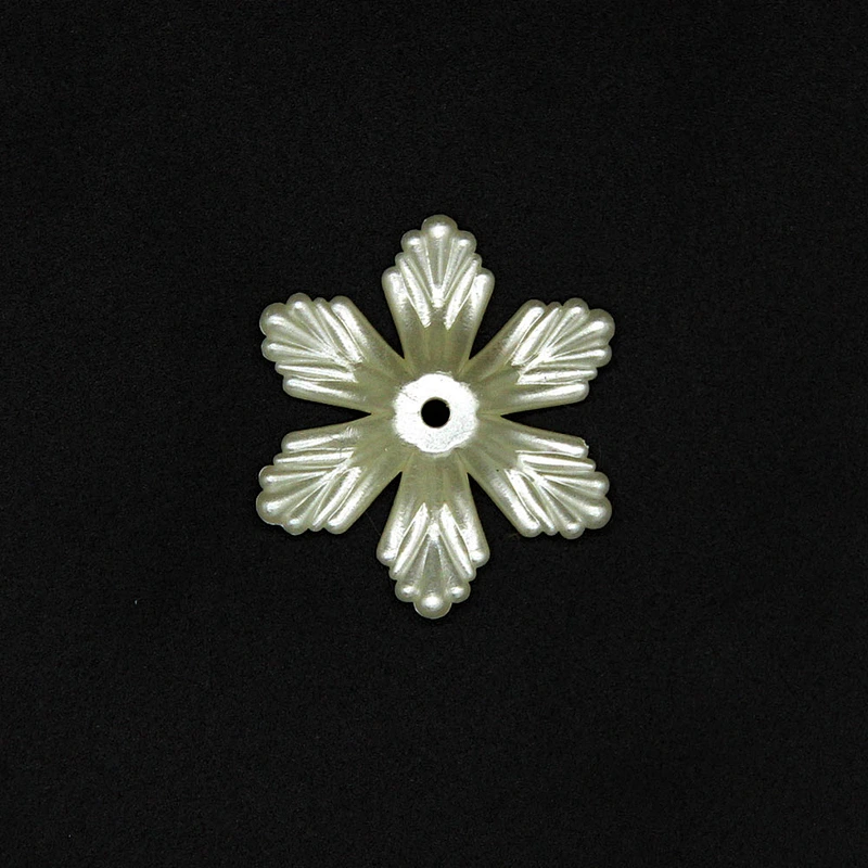 Flower Shape 25mm New Fashion with Round Hole Plastic ABS Pearl Beads