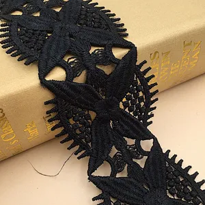 Factory Directly Provide African Flower Polyester Chemical  lace For Women Wedding Dress Lace