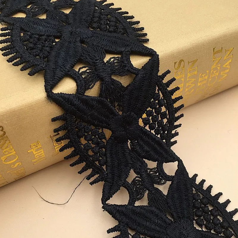 Factory Directly Provide African Flower Polyester Chemical  lace For Women Wedding Dress Lace