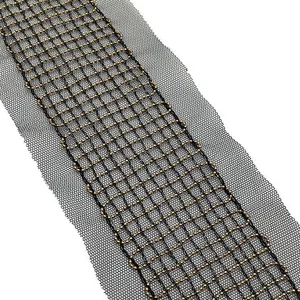 french fashion metal chain net lace for women dress