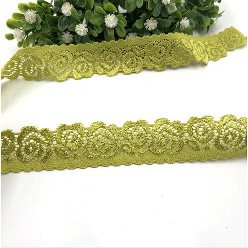 2.5CM nylon spandex cheap elastic underwear lace trim