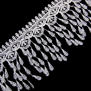 7.5cm  100% Polyester Chemical Embroidery  Lace Dress Fabric