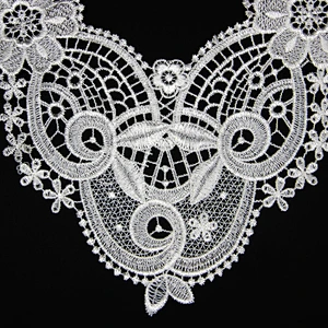 12cm Various Brilliant Flower Patterns V Shaped Milk Yarn Collar Lace