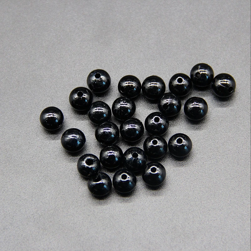 Black Color Dyeing 7mm Plastic Pearl ABS Beads for Clothing