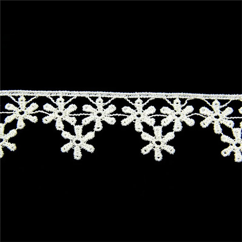 3.5cm  100% Polyester Chemical Embroidery  Lace Trim