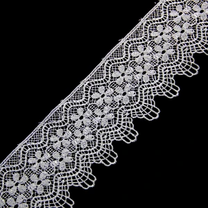 10.5cm Mesh Embroidery Lace Trim With Inelastic