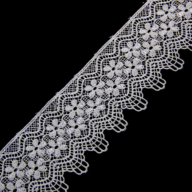 10.5cm Mesh Embroidery Lace Trim With Inelastic