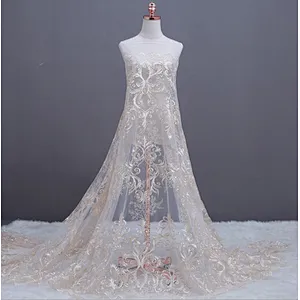 goodlooking high quality african embroidery wedding lace fabric tulle mesh