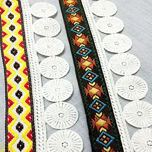 2019 embroidery knit  lace trim for lace dress
