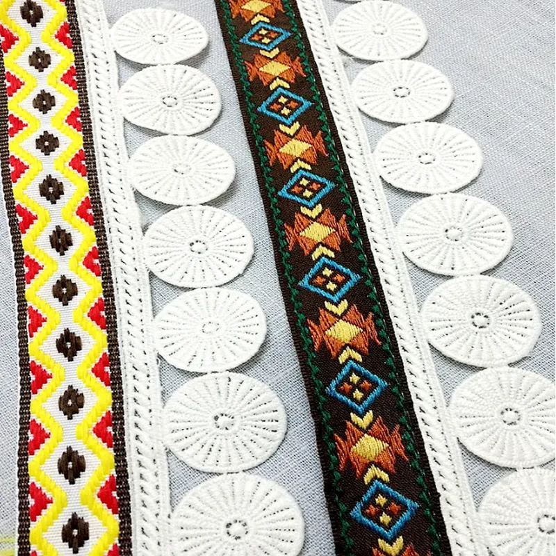 2019 embroidery knit  lace trim for lace dress