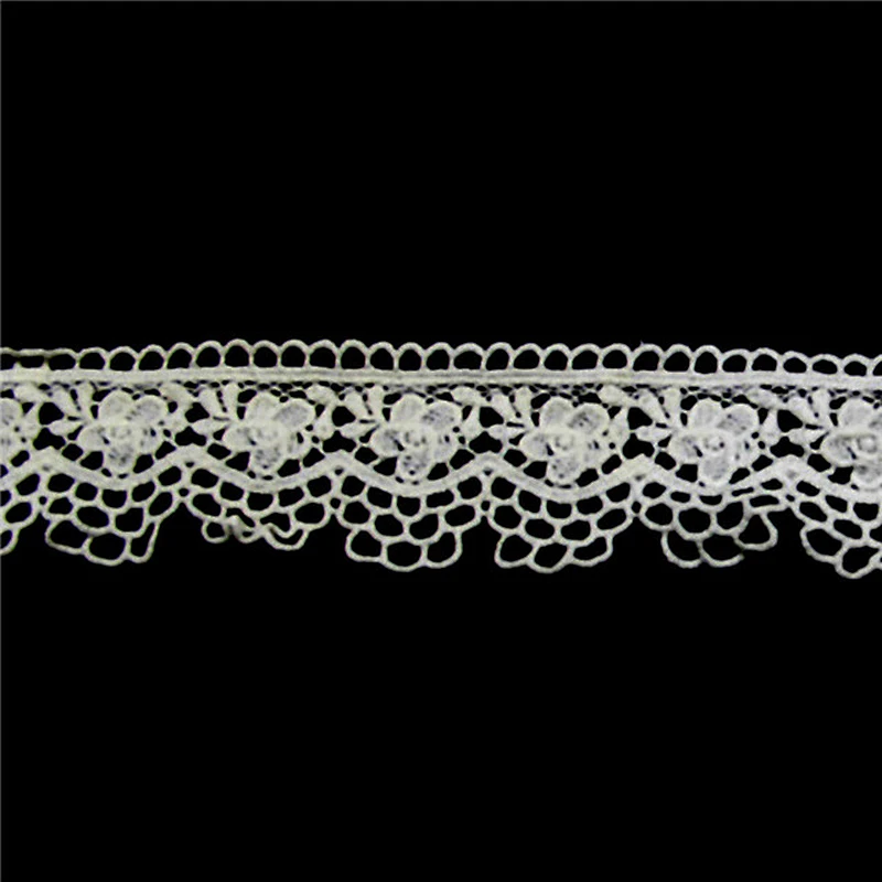 3.5cm  100% Polyester Chemical Embroidery  Lace Trim