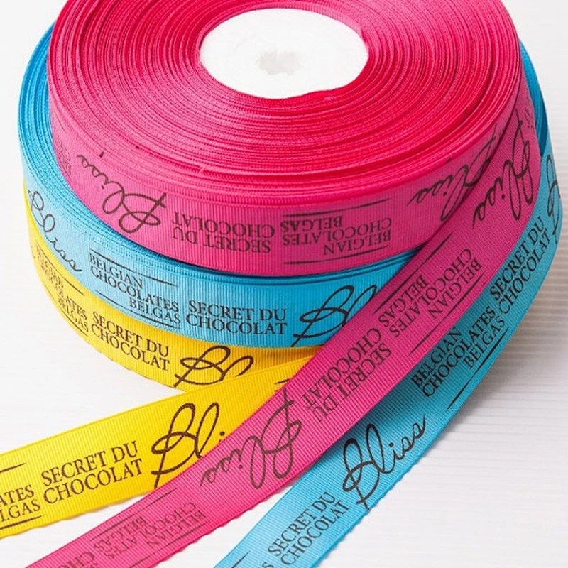 Custom Printed Elastic Satin Ribbon