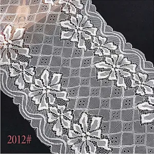 Fashion hot sale 18*100cm black&white french eyelash floral lemo lace