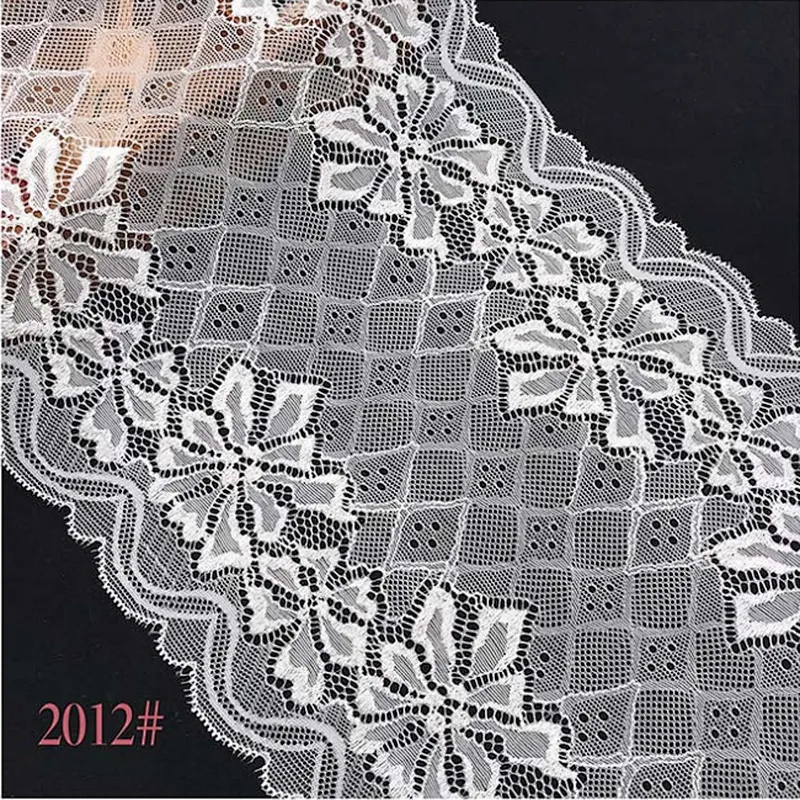 Fashion hot sale 18*100cm black&white french eyelash floral lemo lace