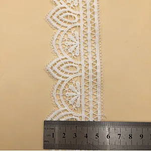 african 5.5 cm polyester chemical embroidery lace wavy lace trim