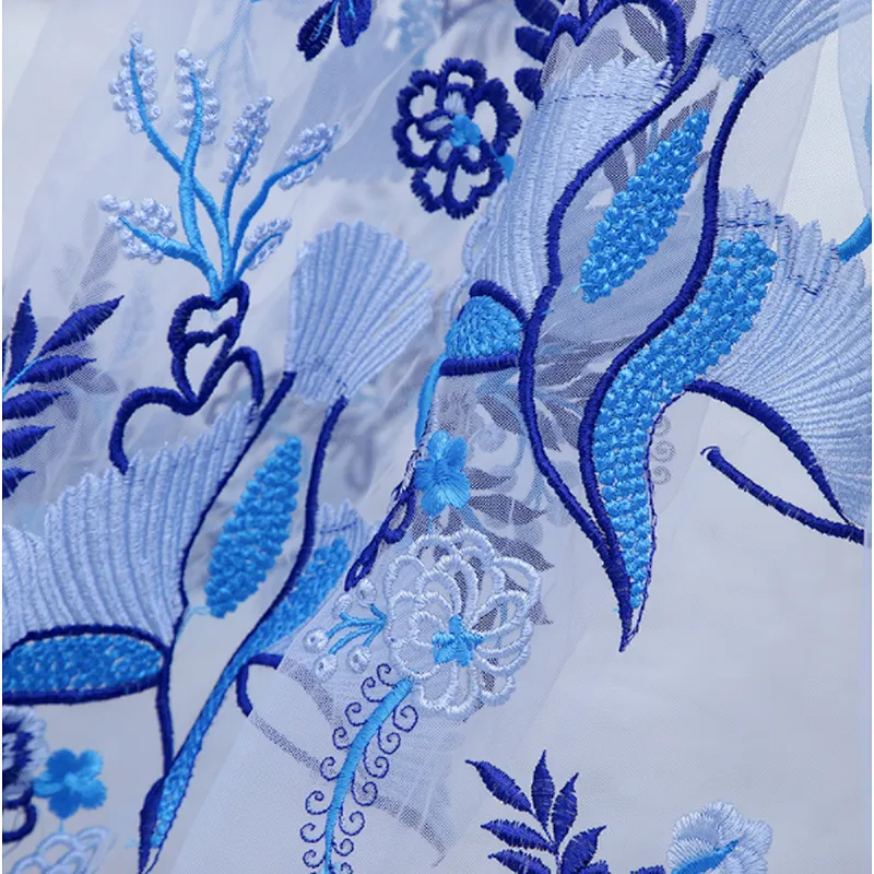 2019 New Style Royal Rich African Lace Fabric for Celebrate Dress