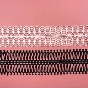 french border chemical embroidery lace trimming for dress