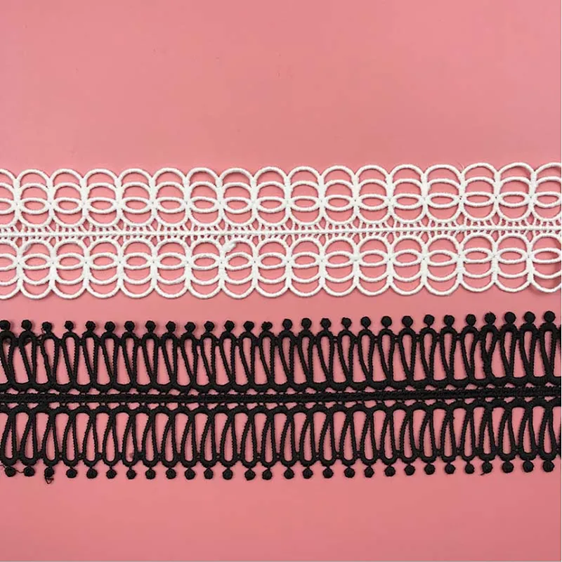 french border chemical embroidery lace trimming for dress