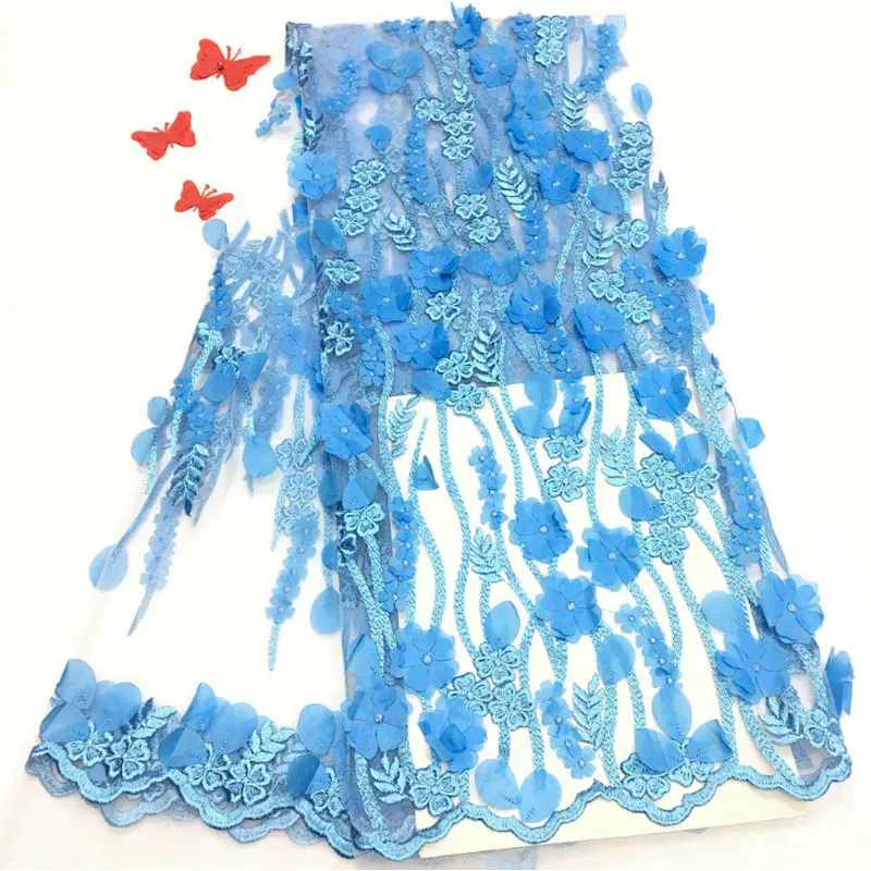 2019 beautiful French bride lace fabric embroidery French four-leaf clover embroidery fabric