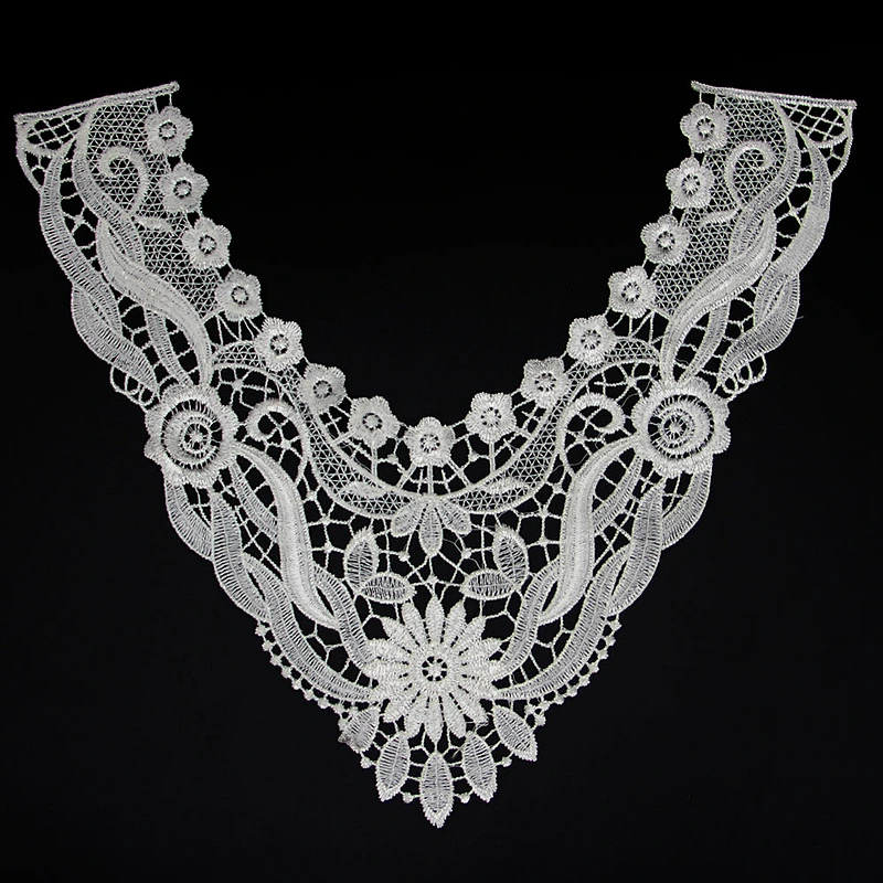 17cm Vivid Flesh Flower Patterns Good Sewing Craft Polyester Collar Lace