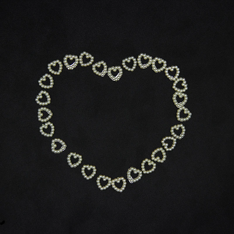 Decorative Polished 10mm Heart Shaped Plastic ABS Pearl Beads
