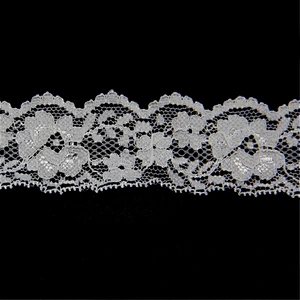 3.7CM Stretch Bridal Spandex/Nylon Lace Fabric