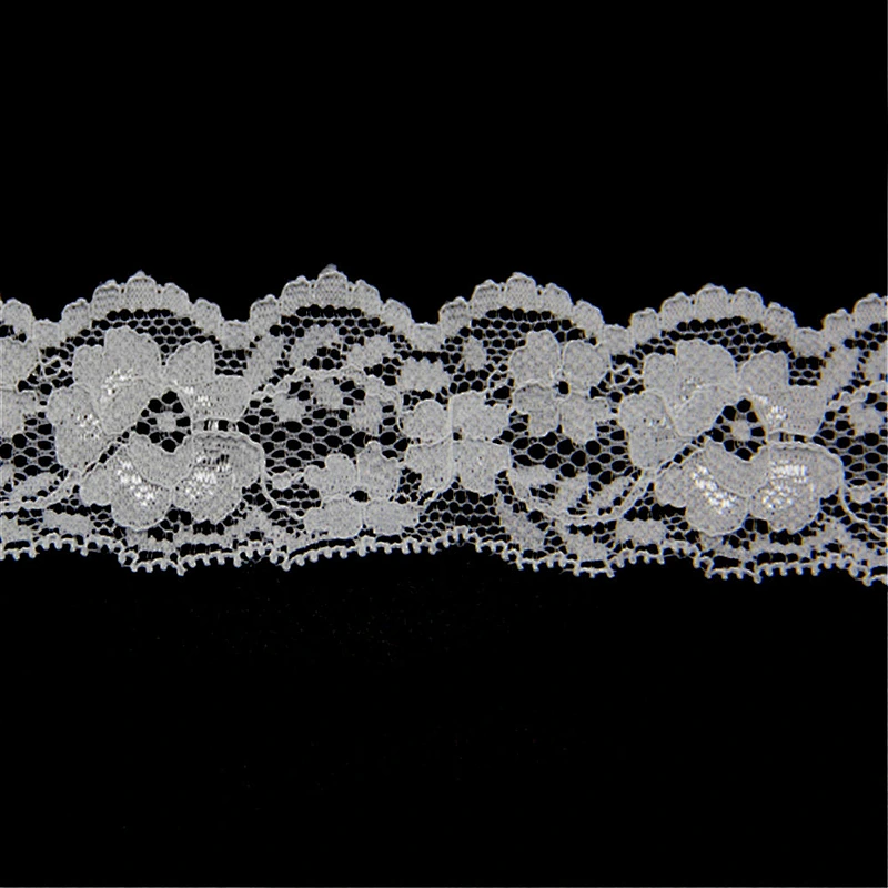 3.7CM Stretch Bridal Spandex/Nylon Lace Fabric