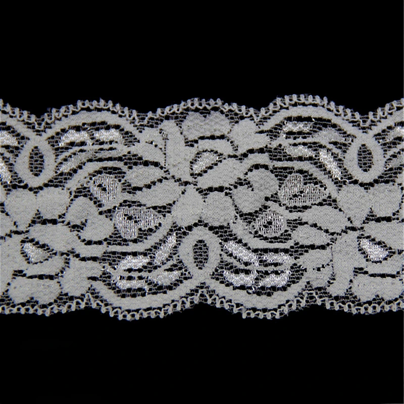 6cm Stretch Nylon Spandex Lycra Lace Trim for Cloth Decoration