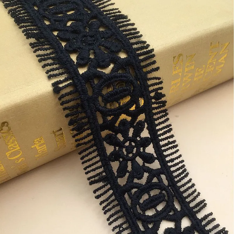 hot sale bilateral eyelash milk silk hollow embroidery lace trim for garment accessories