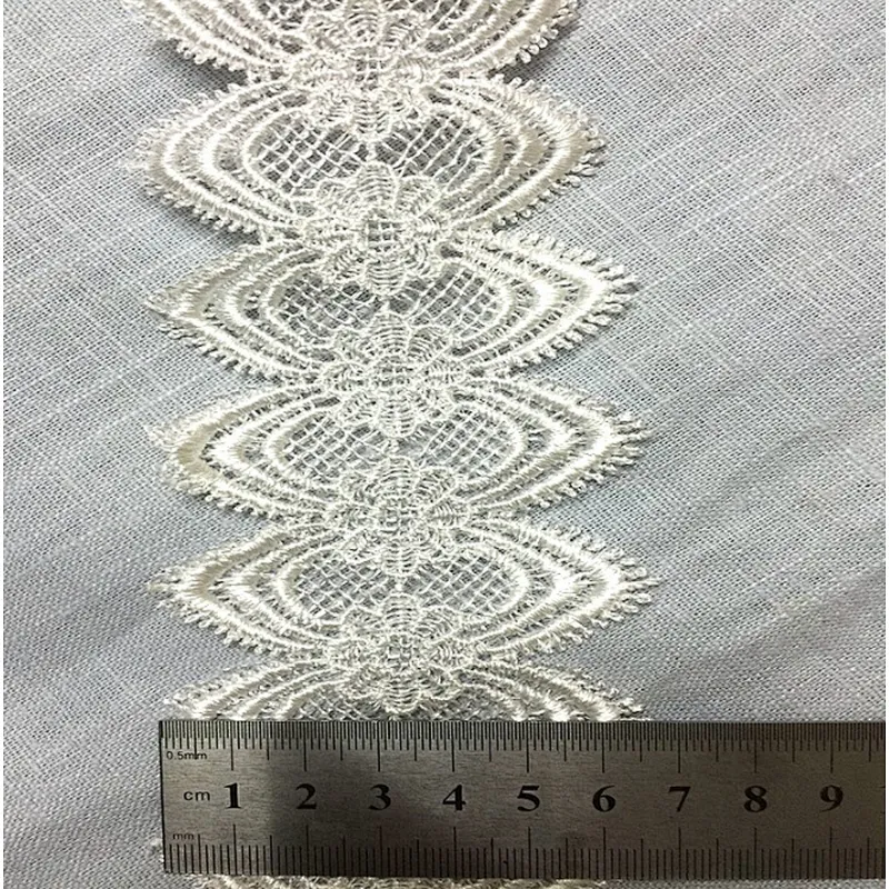 hot selling french polyester lace trim for lace dress