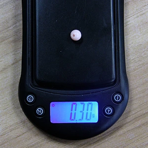 Pink Color Spherical 7mm with One Hole Plastic ABS Beads