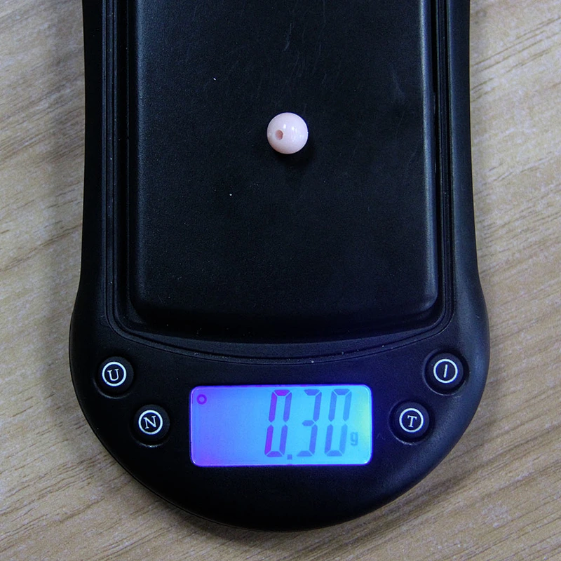 Pink Color Spherical 7mm with One Hole Plastic ABS Beads