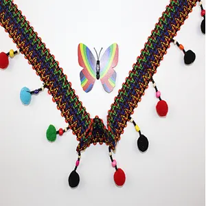 wholesale 7.5 cm  more colors curtain thin tassel lace trim
