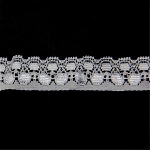 1.6cm Nylon Spandex Elastic Floral Lace Ribbon