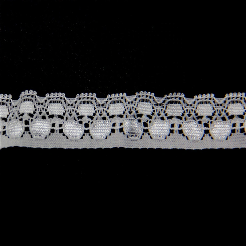 1.6cm Nylon Spandex Elastic Floral Lace Ribbon
