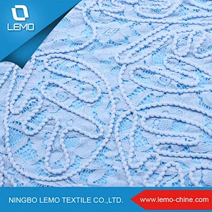 3d Flower Embroidered Chemical Lace Fabric