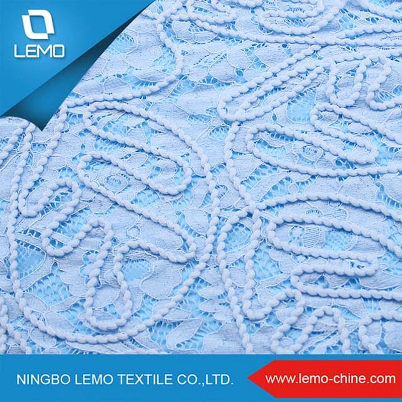 3d Flower Embroidered Chemical Lace Fabric