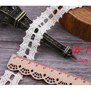 wholesale fashion african cheap cotton white bridal tc lace trim