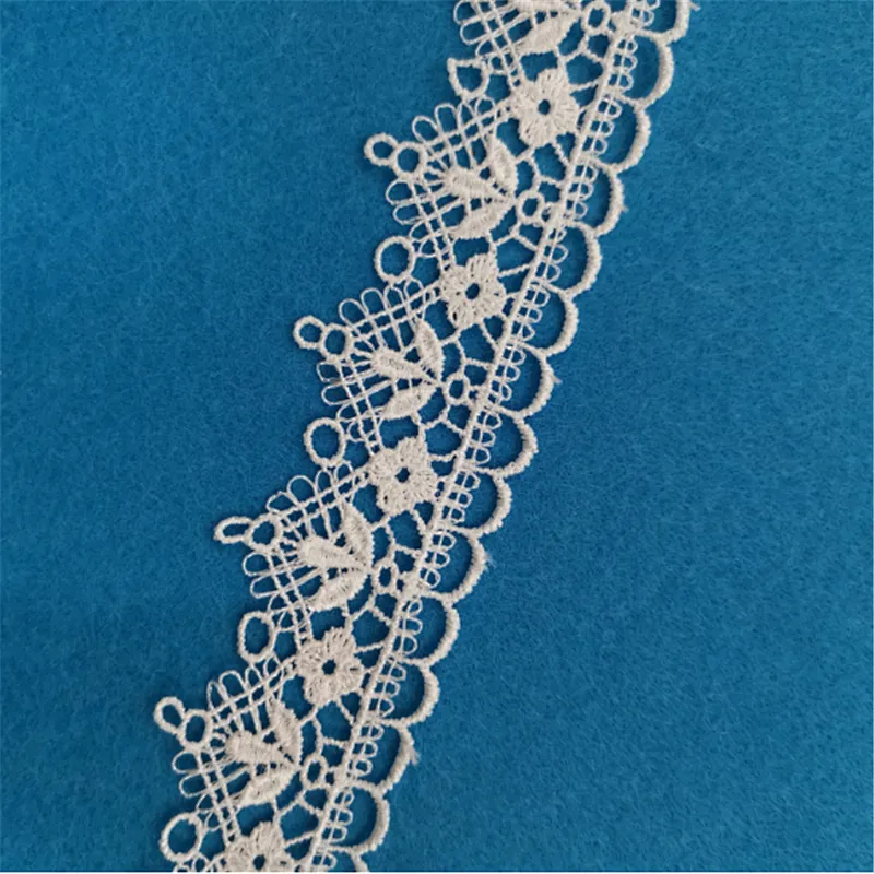 15yard  2cm Chemical Embroidery  Polyester Lace for Cloth