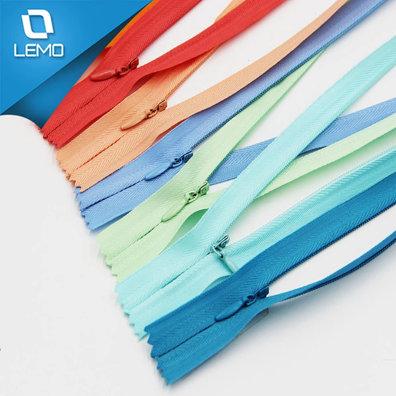 woven tape nylon invisible zipper for garment and home textile