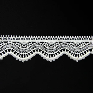 6cm Wave Shaped Vivid Decorative Pattern Milk Yarn Lace