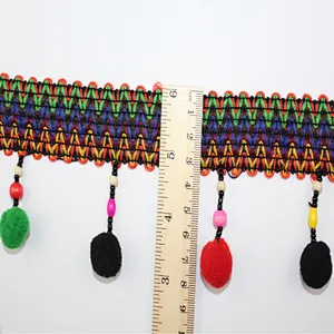 wholesale 7.5 cm  more colors curtain thin tassel lace trim